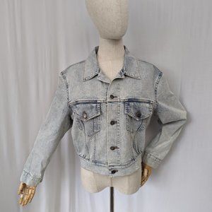 Alice + Olivia women's Bleached Denim Jacket